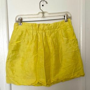 Yellow mini skirt